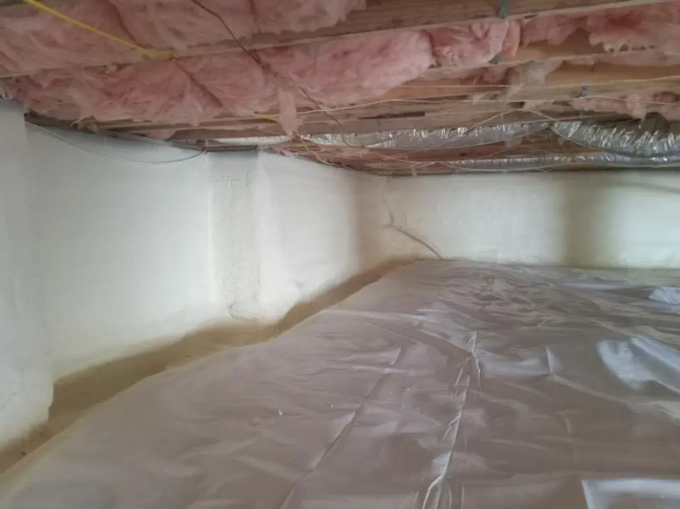 Crawl space encapsulation with closed-cell spray foam for Roof Waterproofing in Spokane